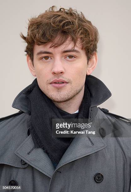 Josh Whitehouse attends the Burberry show during The London Collections Men AW16 at Kensington Gardens on January 11, 2016 in London, England.