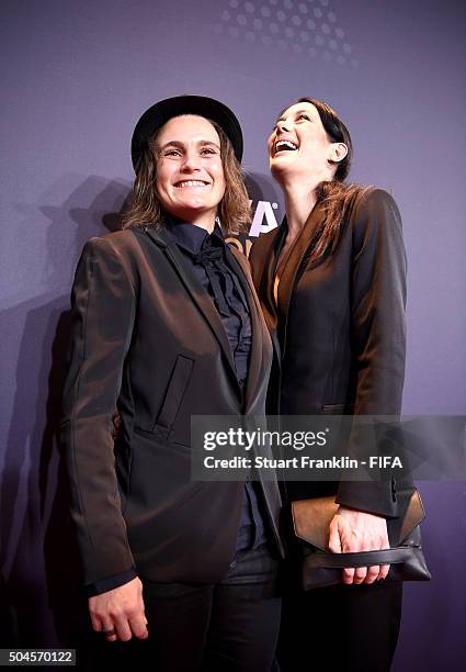 Nadine Angerer of Germany arrives for the FIFA Ballon d'Or Gala 2015 at the Kongresshaus on January 11, 2016 in Zurich, Switzerland.