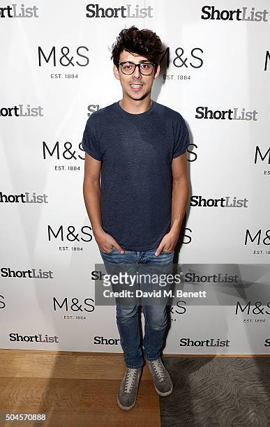 Matt Richardson attends a reception hosted by Marks & Spencer and ShortList Magazine to celebrate London Collections Men AW16 at Rosewood London on...
