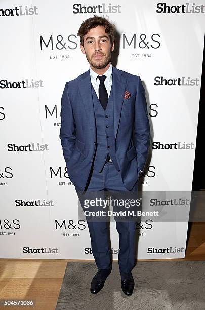 Robert Konjic attends a reception hosted by Marks & Spencer and ShortList Magazine to celebrate London Collections Men AW16 at Rosewood London on...