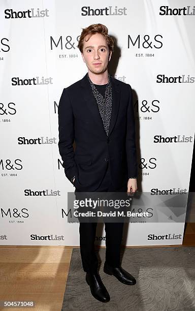Luke Newberry attends a reception hosted by Marks & Spencer and ShortList Magazine to celebrate London Collections Men AW16 at Rosewood London on...