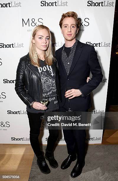 Luke Newberry and guest attend a reception hosted by Marks & Spencer and ShortList Magazine to celebrate London Collections Men AW16 at Rosewood...