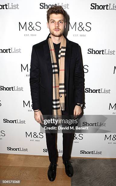 Jim Chapman attends a reception hosted by Marks & Spencer and ShortList Magazine to celebrate London Collections Men AW16 at Rosewood London on...