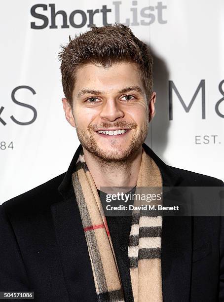 Jim Chapman attends a reception hosted by Marks & Spencer and ShortList Magazine to celebrate London Collections Men AW16 at Rosewood London on...
