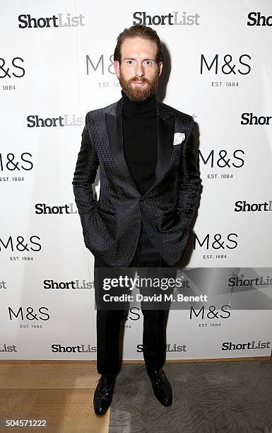 Craig McGinlay attends a reception hosted by Marks & Spencer and ShortList Magazine to celebrate London Collections Men AW16 at Rosewood London on...