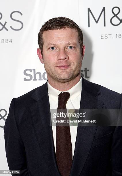 Dermot O'Leary attends a reception hosted by Marks & Spencer and ShortList Magazine to celebrate London Collections Men AW16 at Rosewood London on...