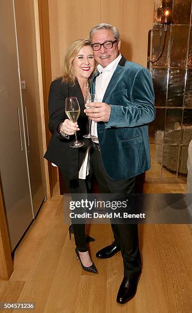 Steph and Dom Parker attend a reception hosted by Marks & Spencer and ShortList Magazine to celebrate London Collections Men AW16 at Rosewood London...
