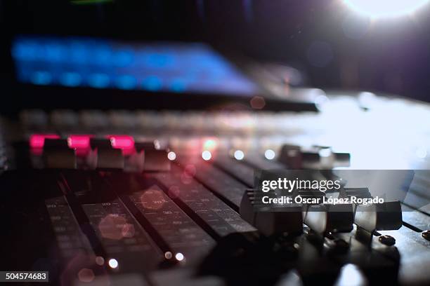 mixing desk - potentiometers stock pictures, royalty-free photos & images