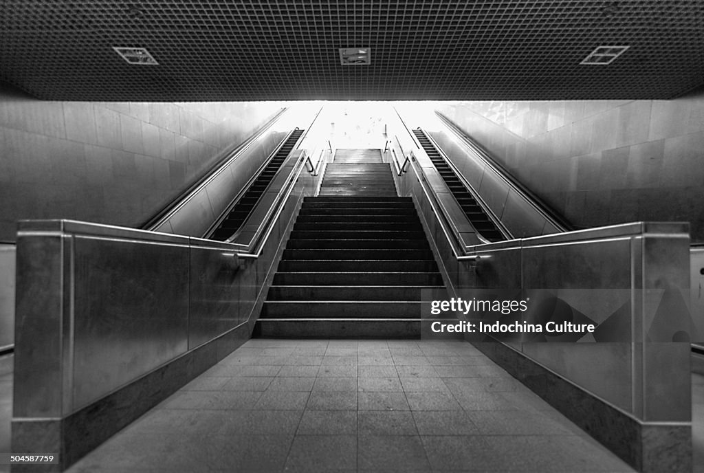 The Escalator - Black and White