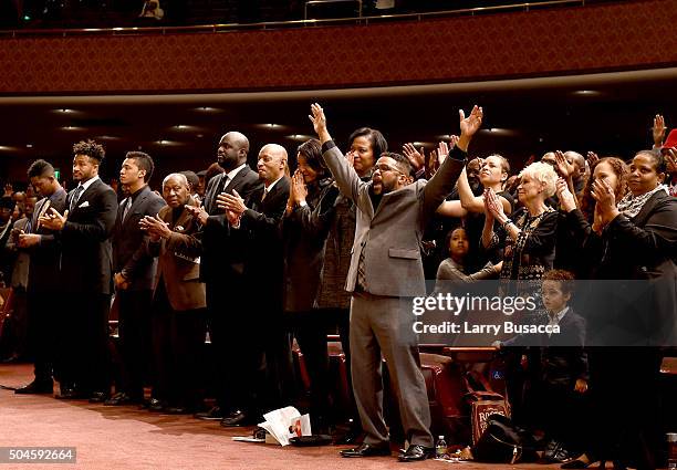 Robbie Yancy attends a Celebration Of Natalie Cole's Life at the West Angeles Church of God in Christ on January 11, 2016 in Los Angeles, California.