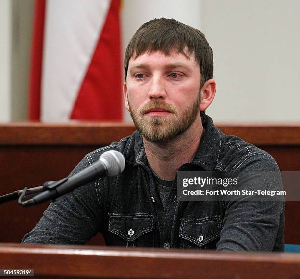 Steven McWilliams, Tonya's son and Ethan Couch's half-brother, testifies at Tonya Couch's bond reduction hearing on Monday, Jan. 11 at Criminal...