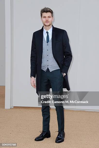 Jim Chapman attends the Burberry show during The London Collections Men AW16 at Kensington Gardens on January 11, 2016 in London, England.