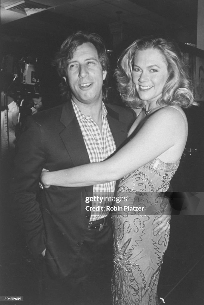 Actress Kathleen Turner w. her husband, Jay Weiss at Tony Awards