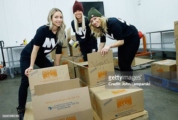 Islanders players wives Cassie Clutterbuck, Anne Sophie Bernier and Moa Nielsen attends 2016 Henrik Lundqvist Foundation Food Bank For New York City...
