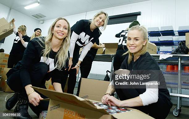Islanders players wives Cassie Clutterbuck, Moa Nielsen and Martin attend 2016 Henrik Lundqvist Foundation Food Bank For New York City Repack Day...