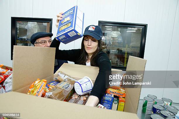 Rangers players wife Kristen Lindell attends 2016 Henrik Lundqvist Foundation Food Bank For New York City Repack Day Challenge at Food Bank for New...