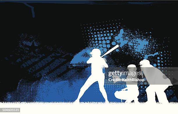 girls softball batter all-star background - baseball stock illustrations