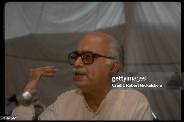 Advani, Pres. Of conservative Hindu-based Bharatiya Janata Party, aka Indian People's Party.