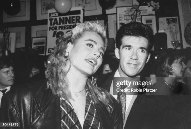 Actors Margaux Hemingway and Alan Thicke at the party celebrating the 25 years of Elaine's restaurant.