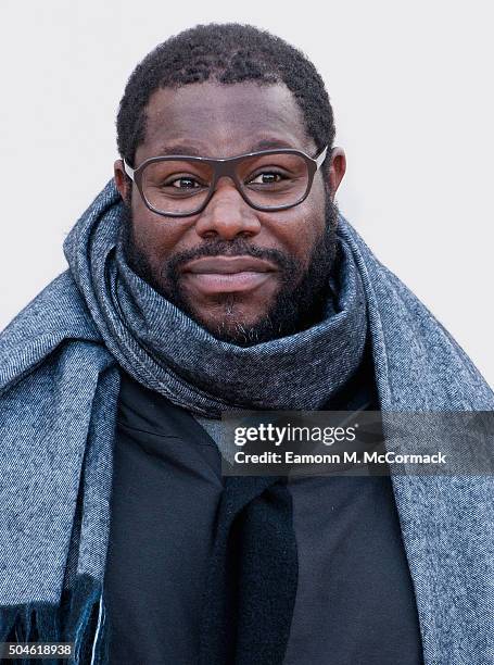 Steve McQueen attends the Burberry show during The London Collections Men AW16 at Kensington Gardens on January 11, 2016 in London, England.