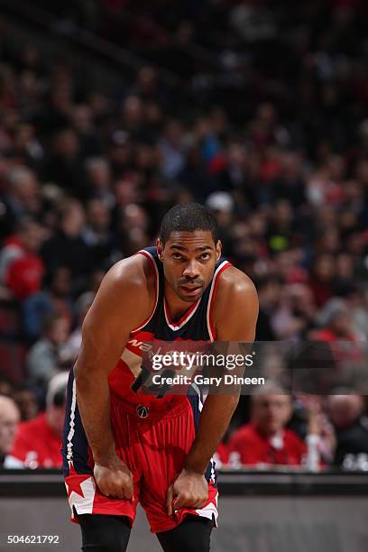 Gary Neal of the Washington Wizards during the game against the Chicago Bulls on January 11, 2016 at the United Center in Chicago, Illinois. NOTE TO...