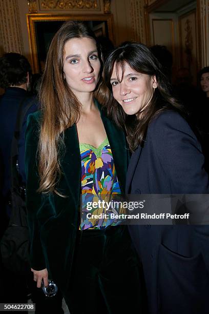 Photographer Sonia Sieff and Hortense d'Esteve attend the 'Cesar - Revelations 2016' Photocall at Chaumet, followed by a dinner at Hotel Meurice on...