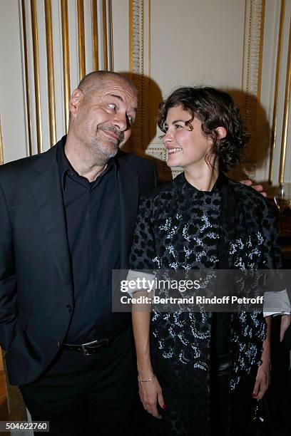 Jean-Pierre Jeunet and Audrey Tautou attend the 'Cesar - Revelations 2016' Photocall at Chaumet, followed by a dinner at Hotel Meurice on January 11,...