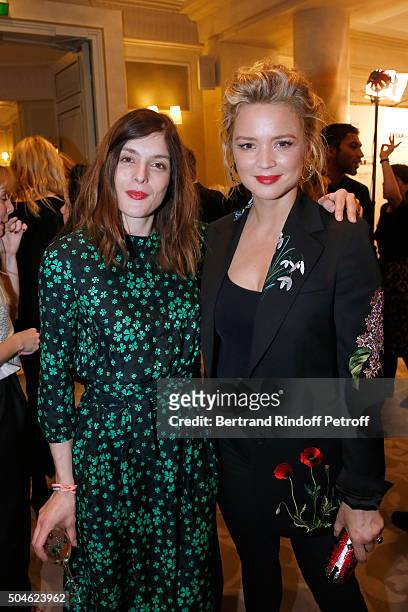 Valerie Donzelli and Virginie Efira attend the 'Cesar - Revelations 2016' Photocall at Chaumet, followed by a dinner at Hotel Meurice on January 11,...