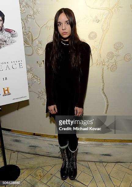Actress Lorelei Linklater attends The Weinstein Company And A+E Networks "War And Peace" Screening at The London West Hollywood on January 11, 2016...