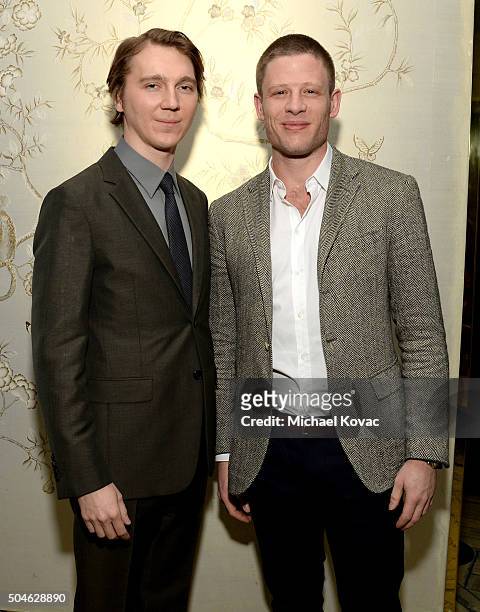 Actors Paul Dano and James Norton attend The Weinstein Company And A+E Networks "War And Peace" Screening at The London West Hollywood on January 11,...