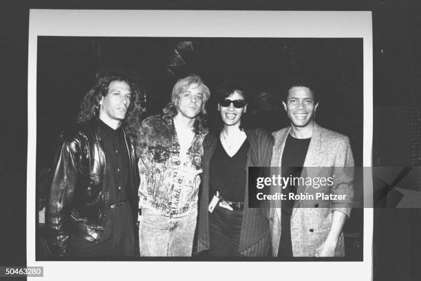 Singers Michael Bolton, Eddie Money, Marilyn McCoo & Gregory Abbott at Music Hall of fame 20th anniversary celebration; Radio City.