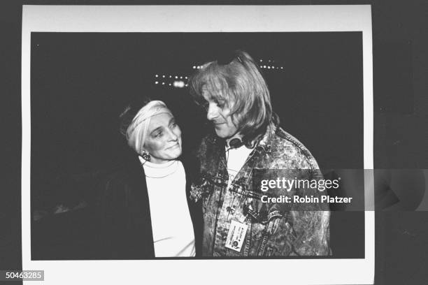 Singers Judy Collins & Eddie Money at Music Hall of fame 20th anniversary celebration; Radio City.