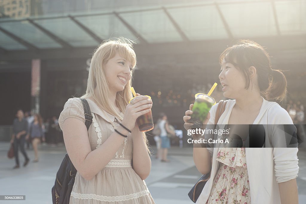Two young women friends