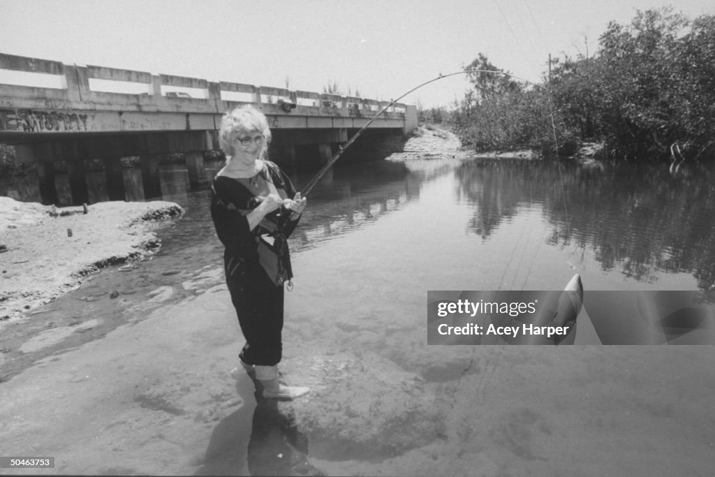 Dade County Circuit Court Judge Ellen Morphonios standing ankle deep Dade County Circuit Court Judge Ellen Morphonios standing ankle deep