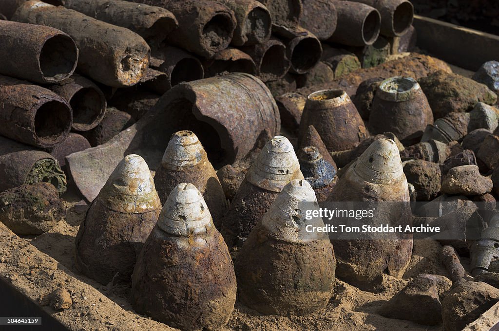 Shells In War World War One shells at a disposal facility that can deal with most ...