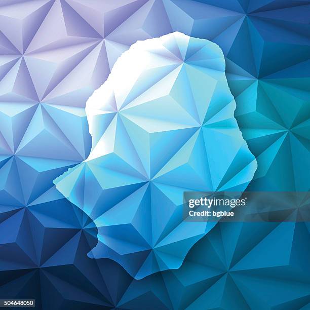 niue on abstract polygonal background - low poly, geometric - samoa stock illustrations
