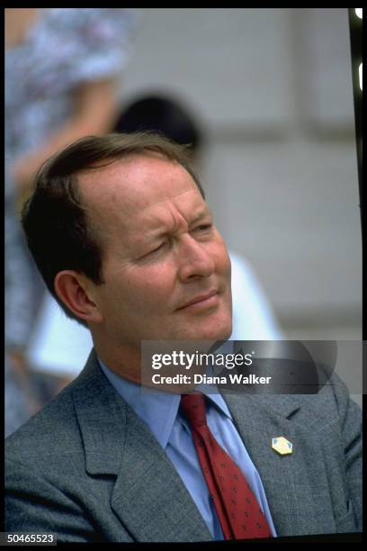 Education Secy. Lamar Alexander on hand during fete attended by Pres. Bush on St. Paul Public Library grounds.