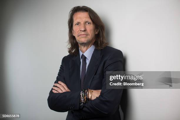 Pierre Lagrange, co-founder of hedge fund GLG Partners, poses for a photograph following a Bloomberg Television interview in London, U.K., on...