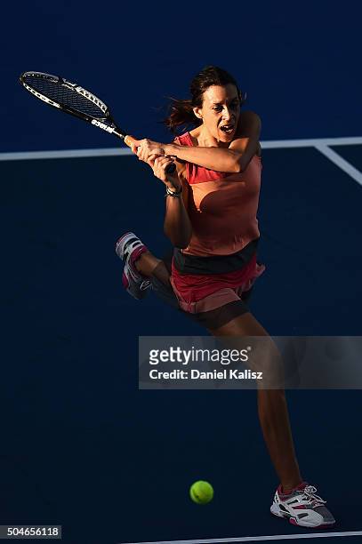 Marion Bartoli of France competes during the 2016 World Tennis Challenge match between Arantxa Sanchez Vicario of Spain and Marion Bartoli of France...