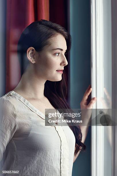 Actress Maria Ehrich is photographed for Self Assignment on April 15, 2015 in Berlin, Germany.