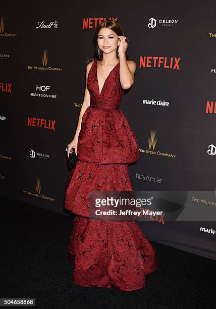 Singer/actress Zendaya attends The Weinstein Company and Netflix Golden Globe Party, presented with DeLeon Tequila, Laura Mercier, Lindt Chocolate,...
