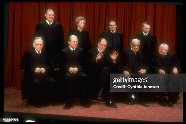 Supreme Court Justices: Kennedy, Sandra Day O'Connor, Scalia, Souter: Blackmun, White, Renhquist, Marshall, Stevens.