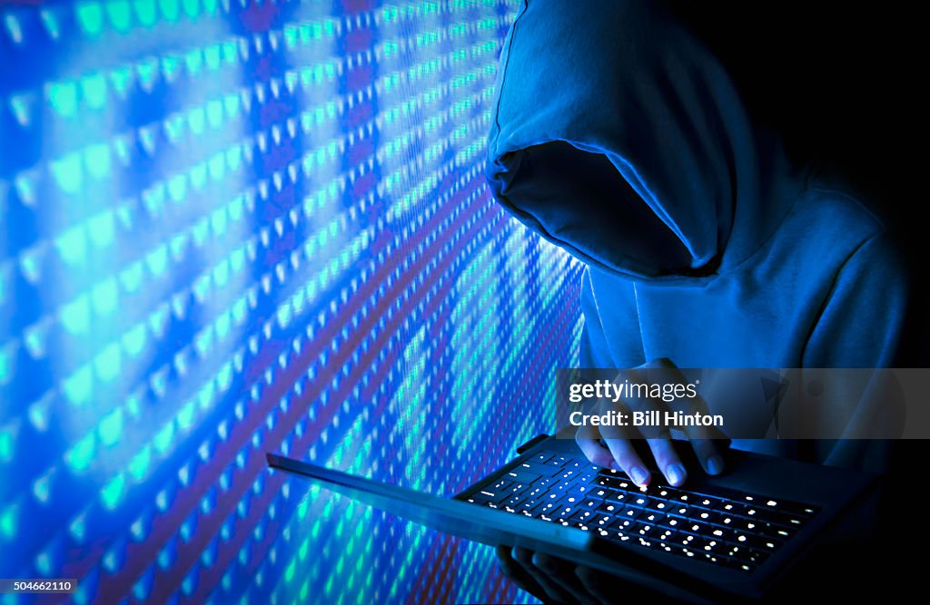 Blue Computer Hacker