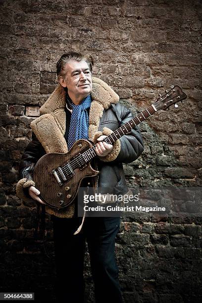 Portrait of English session musician Chris Spedding photographed in London, on January 29, 2015. Spedding is best known as a rock and jazz guitarist,...