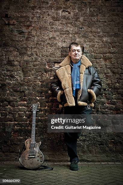 Portrait of English session musician Chris Spedding photographed in London, on January 29, 2015. Spedding is best known as a rock and jazz guitarist,...