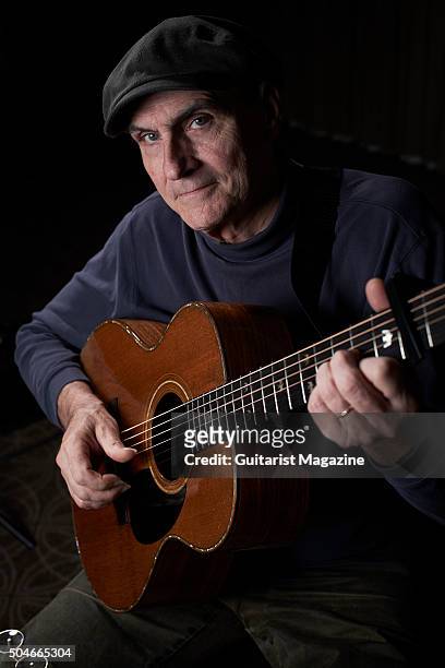 Portrait of American folk rock musician James Taylor, photographed at Kensington Garden Hotel in London while promoting his new album Before This...