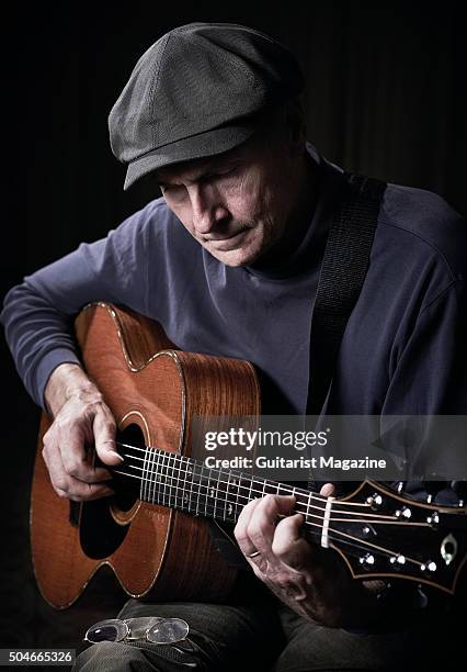 Portrait of American folk rock musician James Taylor, photographed at Kensington Garden Hotel in London while promoting his new album Before This...