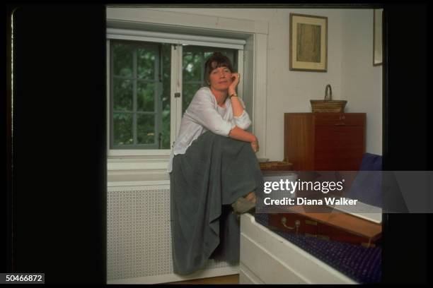 Author Anne Tyler at home .