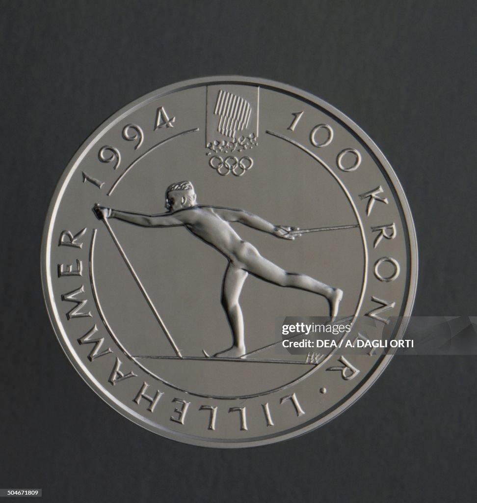100 kroner silver coin...