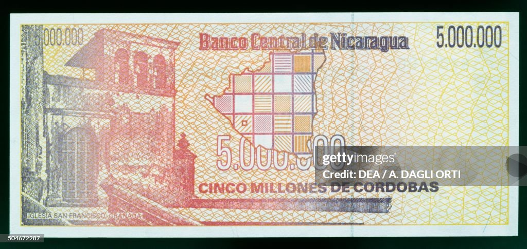 5000000 cordobas banknote...